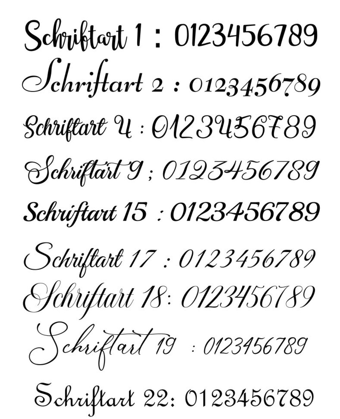 Zahl mit Stiel