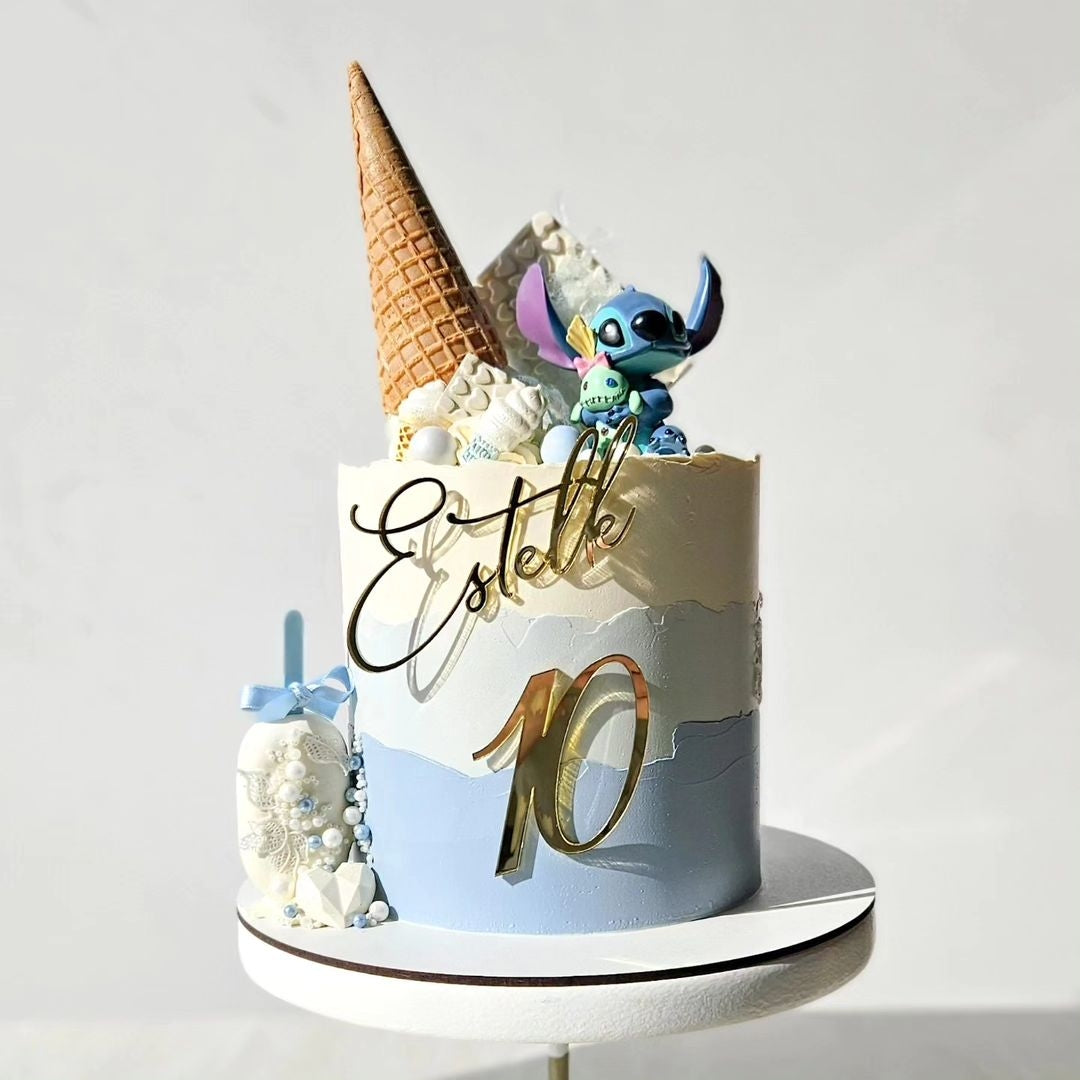 Name und Zahl ohne Stecker I Caketopper zum Geburtstag