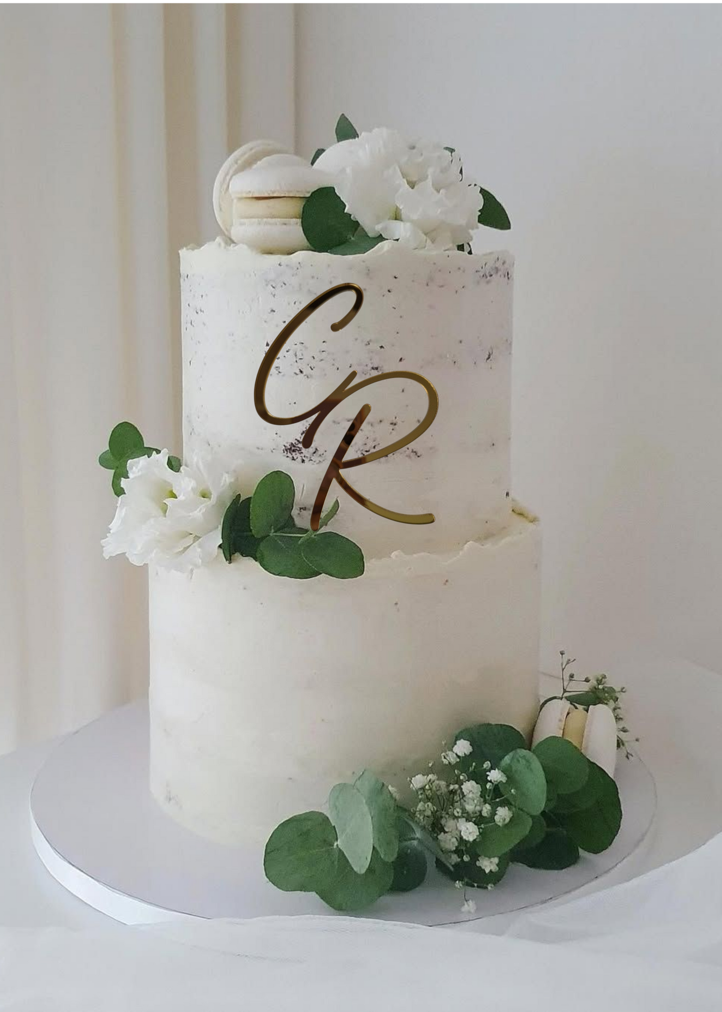 Initialien Caketopper ohne Stiel I zwei Buchstaben