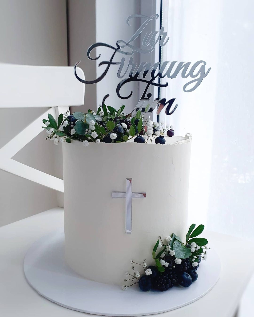 Kommunion, Firmung oder Konfirmation mit Kreuz und Personalisierung