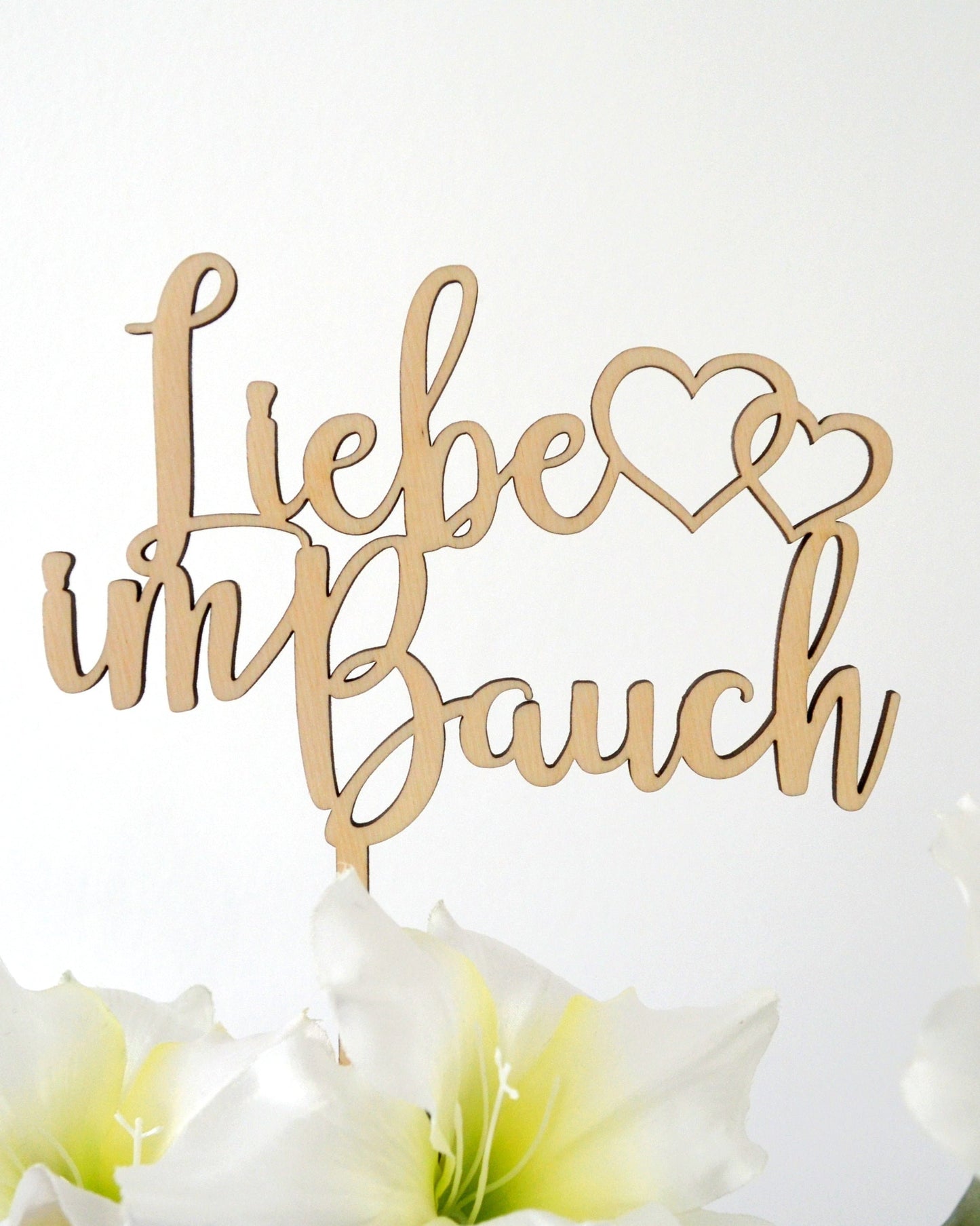 Liebe im Bauch I Caketopper mit Stiel