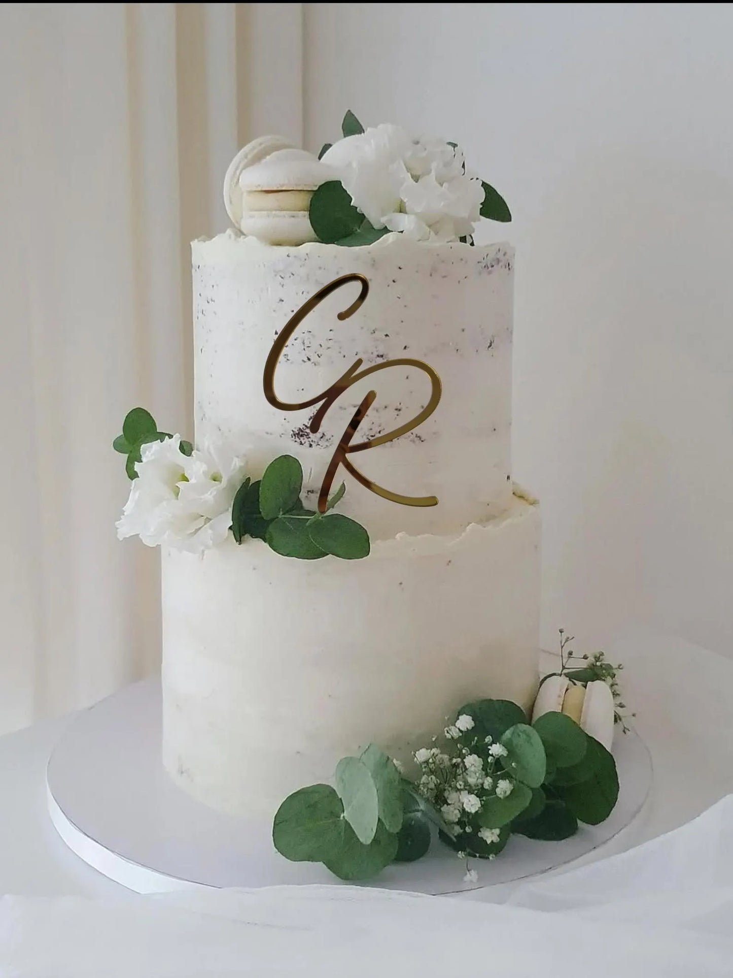 Initialien Caketopper ohne Stiel I zwei Buchstaben