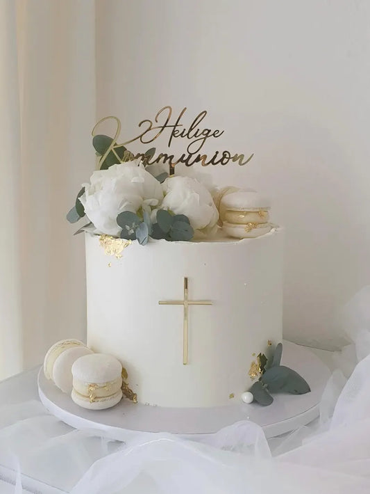 Heilige Kommunion mit Kreuz